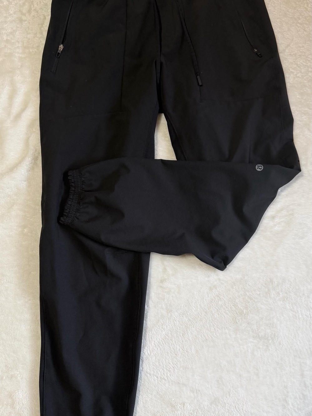 lululemon athletica Men's Black Athletic Joggers with Zip Pockets